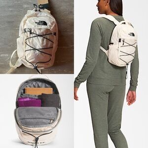 NWT The North Face Borealis Mini Backpack in Gardenia White/TNF Black